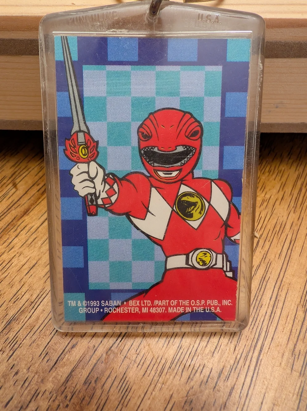 Vintage 1993 Mighty Morphin Power Rangers Red Ranger Keychain